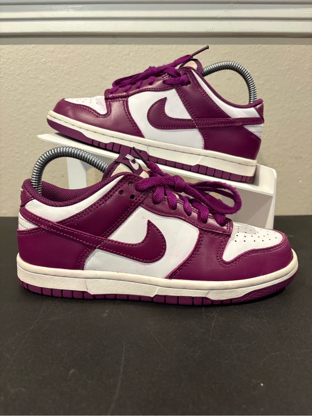 Nike Dunk Low Purple Viotech GS White Kids Shoes Youth Sz 4.5Y (FB9109-110)